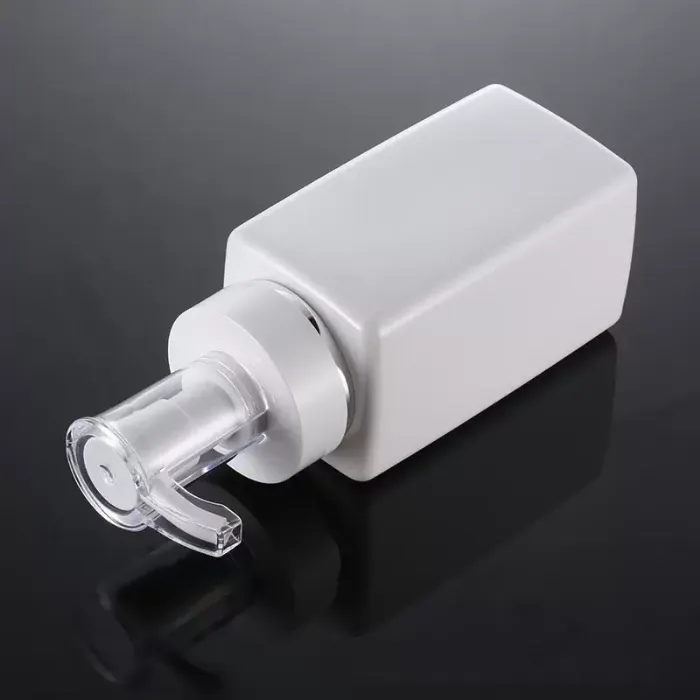 White PET Square Lotion Pump Bottles Alcohol Gel Disinfectant Shampoo Hand Sanitizer Bottle 100ml 200ml 300ml 500ml Cosmetic Sub-Packing Plastic Bottle