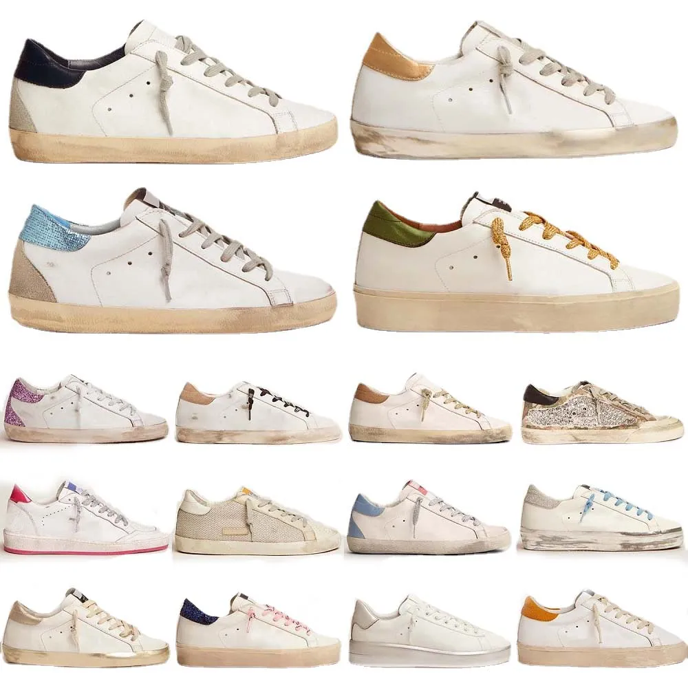 Fashion Basket Casual Chaussures Star Sneakers Blanc Distressed Dirty Designer Superstar Hommes Et Femmes Plateforme Baskets Noir Rose Clair Bleu Vert Gris