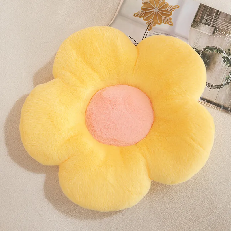 Simple Ins Flower Pillow Home Sofa Cushion Pillow Model Room Soft Decoration Cushion Shaped Side Sleeping Pillow Wholesale