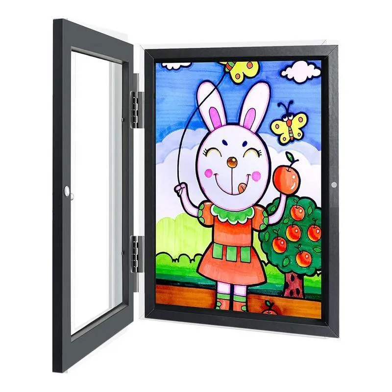 Imagem Frames infantis Arte de Arte Po PO Frente Abertura Infantil Works Display For Crafts Desenho 230411