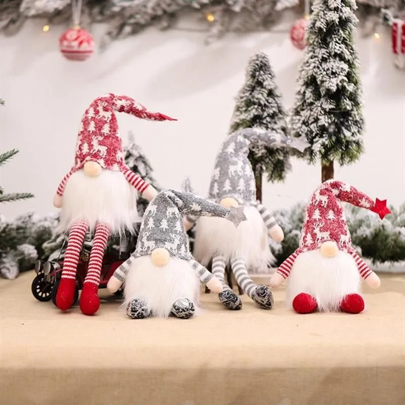 Décorations de Noël Fengrise Gnomes Elf Doll Merry Decor for Home Table 2021 NAVIDAD ORNAMENTS DE VISMA