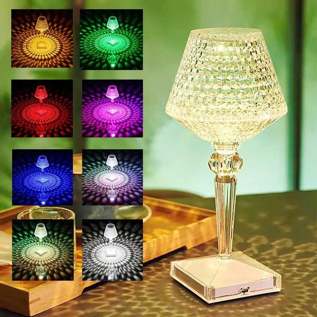 Lampes De Bureau Gobelet Diamant Lampe De Table LED Tactile Gradation Lampe  De Bureau USB Rechargeable Veilleuse Chambre Lampe De Chevet Décor À La  Maison Lumière En Cristal P230412 Du 32,47 € | DHgate