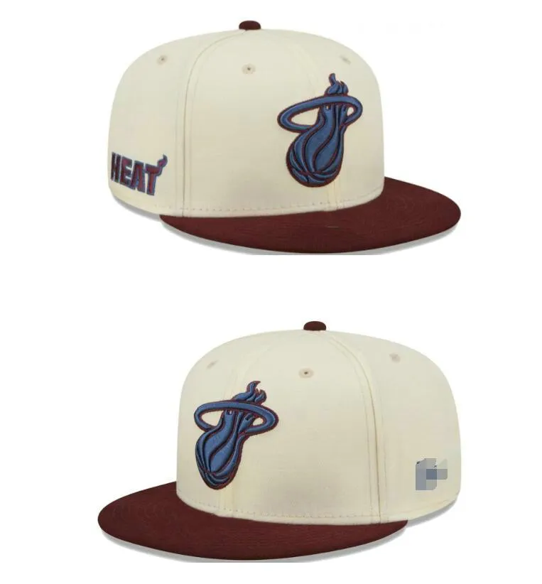 Miami''Heat'''Abl Caps 2023-24 unisex moda bawełniana czapka baseballowa kapelusz snapback hurt haftowy haft wiosna letnia czapka hurtowa a13