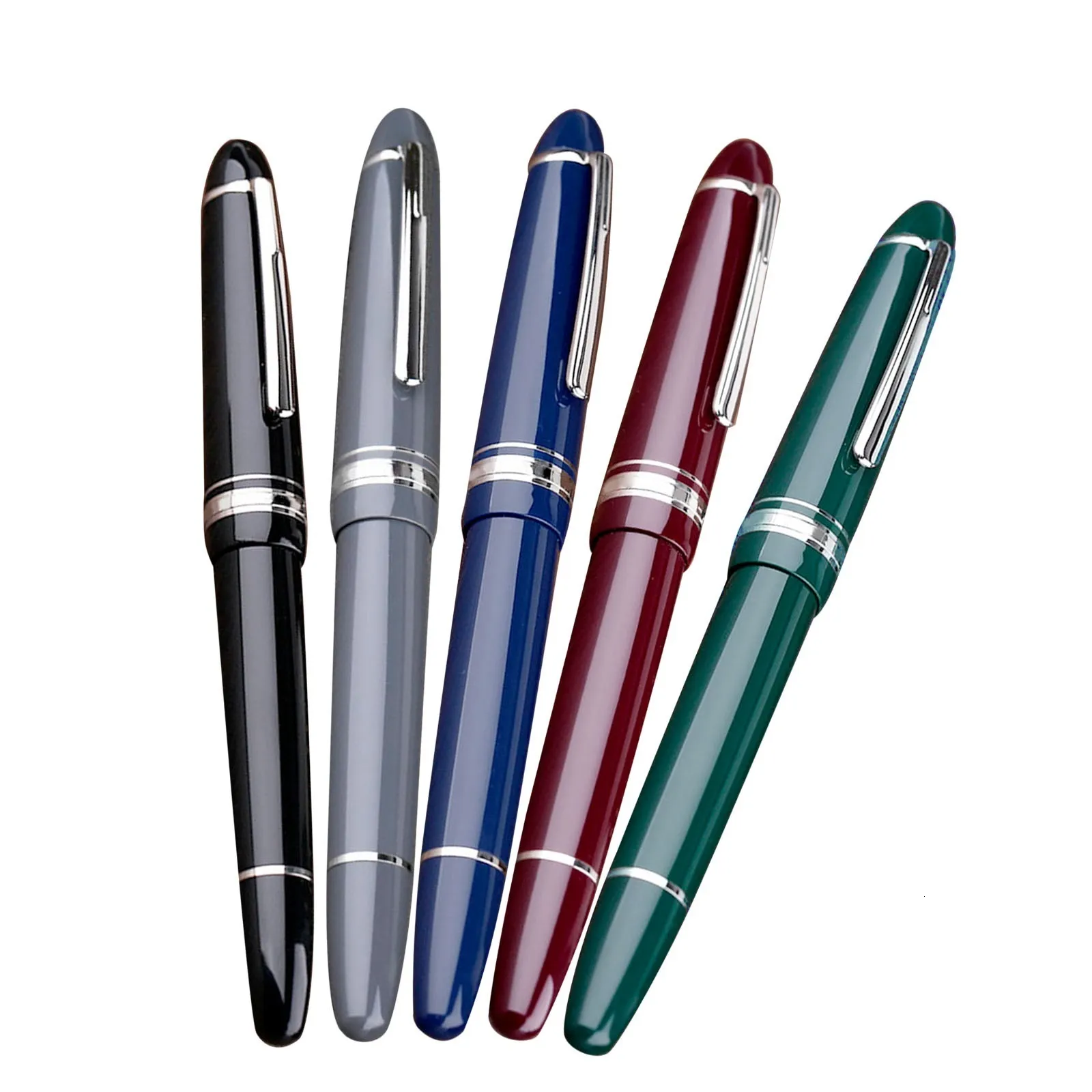 噴水ペンMajohn P136 Fountain Pen Metal Copper Piston 0.4 EF 0.5 F NIBS School Office Student Writing Gifts Pens 230412