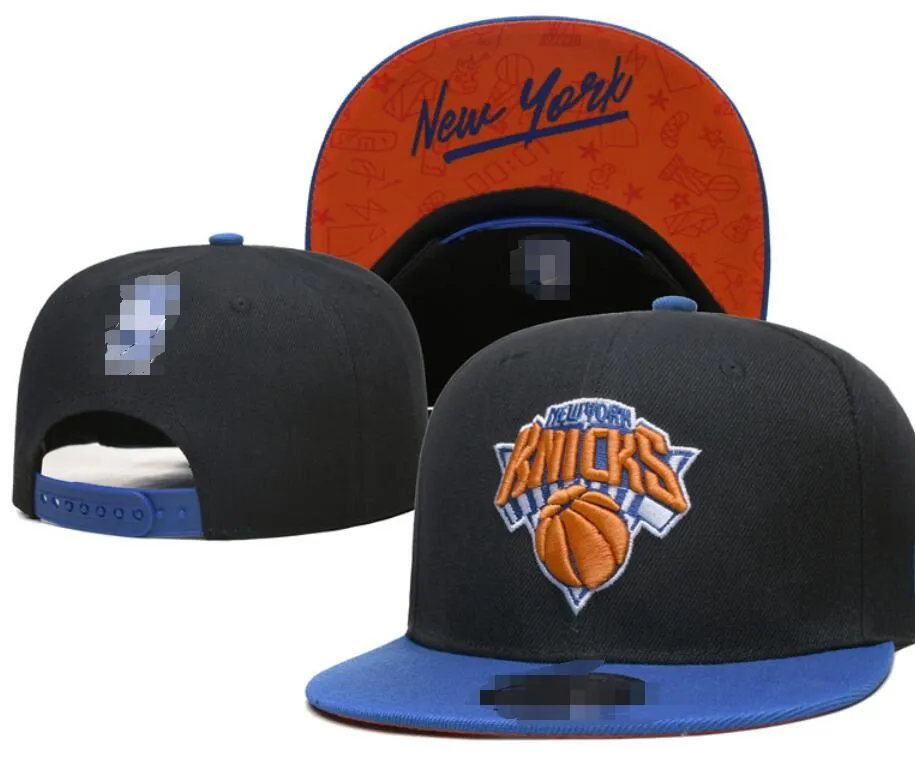 „Knicks” Caps 2023-24 unisex moda bawełniana bawełniana czapka baseballowa kapelusz snapback haft haft haft wiosna letnia czapka hurtowa a4