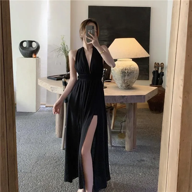 Casual Dresses Women's Elegant Temperament Pendling Simple Dinner Host Performance Årsmöte High-End Ready-to-Wear Dress Casual