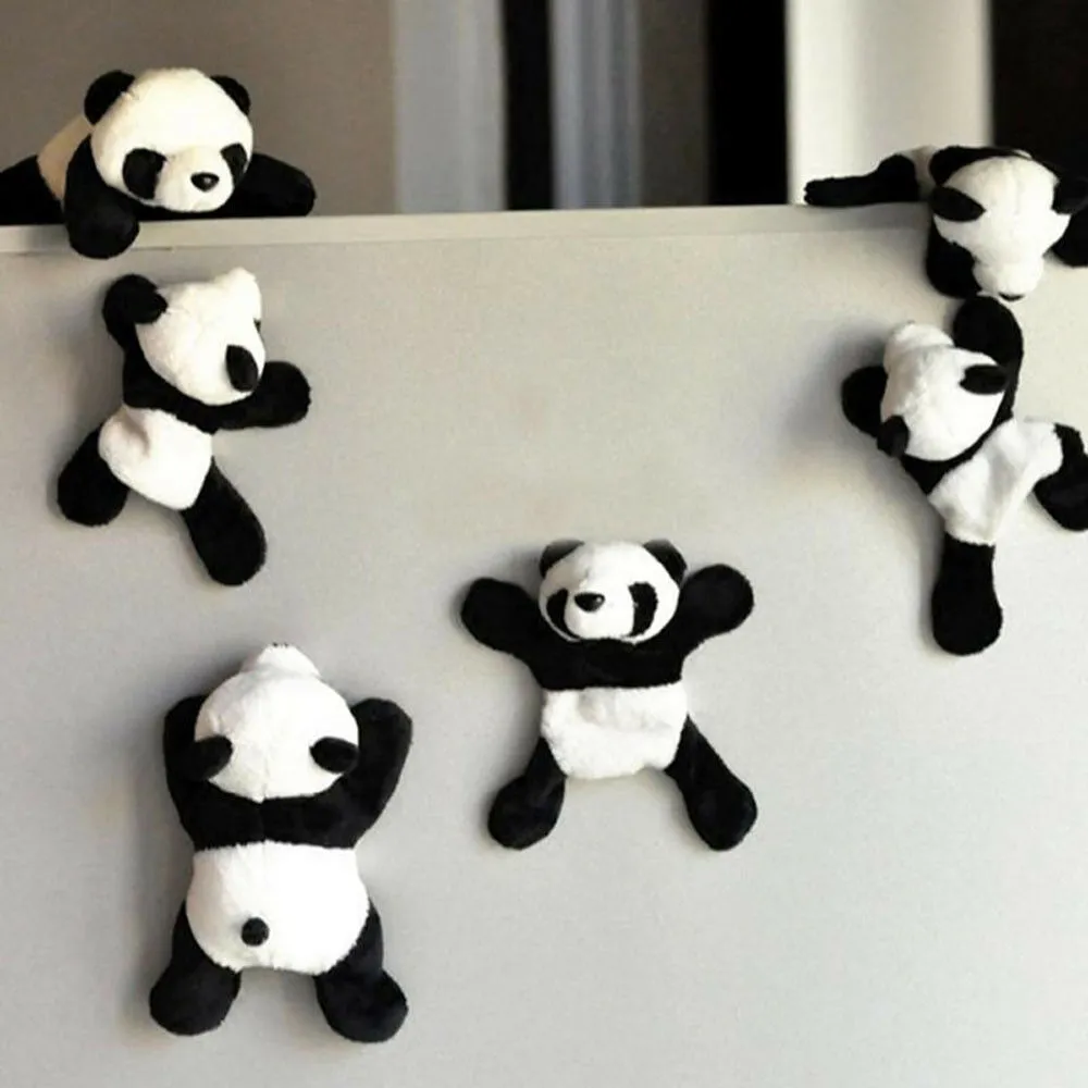 Objets décoratifs Figurines 1 Pc Dessin Animé Mignon Doux En Peluche Panda Réfrigérateur Aimant Fort Réfrigérateur Autocollant Décor À La Maison Souvenir Accessoires De Cuisine 230412