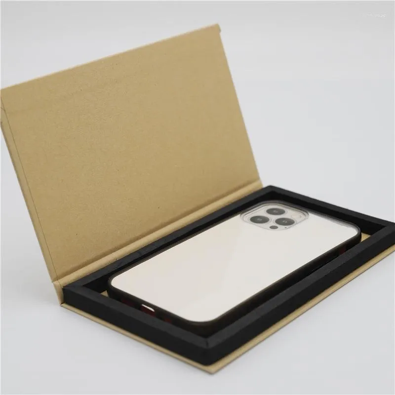 ギフトラップ10pcs電話ケースパッキング用ハードペーパー段ボックス6.7インチユニバーサルブランクカートン焼きフィルムパッケージ