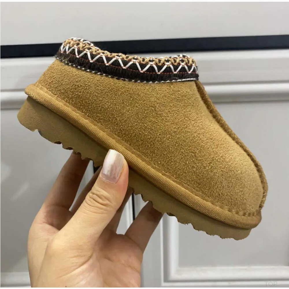 Kid shoes Preschool PS Toddler Tasman II Slippers Tazz Baby Shoes Chestnut Fur Slides Sheepskin Shearling Classic Ultra Mini Boot Winter Mules Slip on