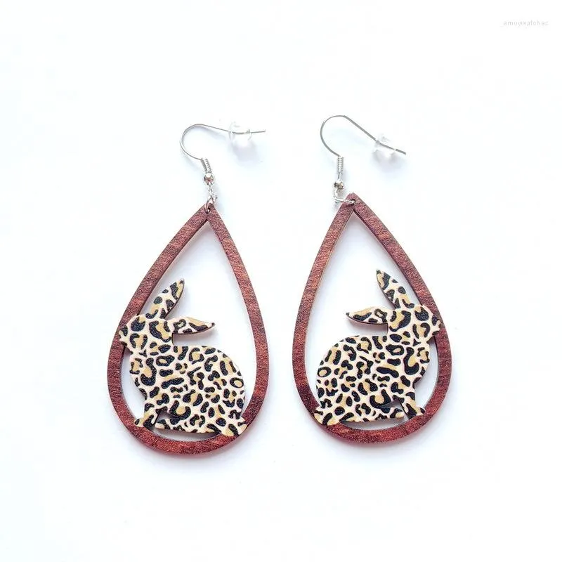 Dangle Earrings Laser Cut The Easter Eggs Osterei Wood Teardrop Drop For Women Bonus Gifts Jewelry