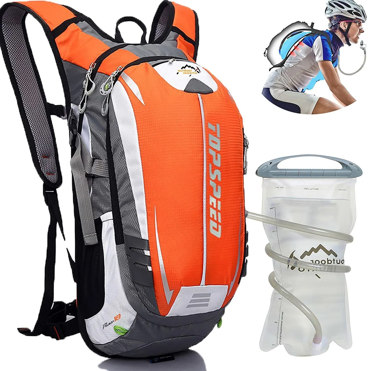 Packtaschen 18L Ultraleichter Outdoor-Sportrucksack zum Klettern Wandern Laufen Radfahren Trinksystem Wasserdicht 230412