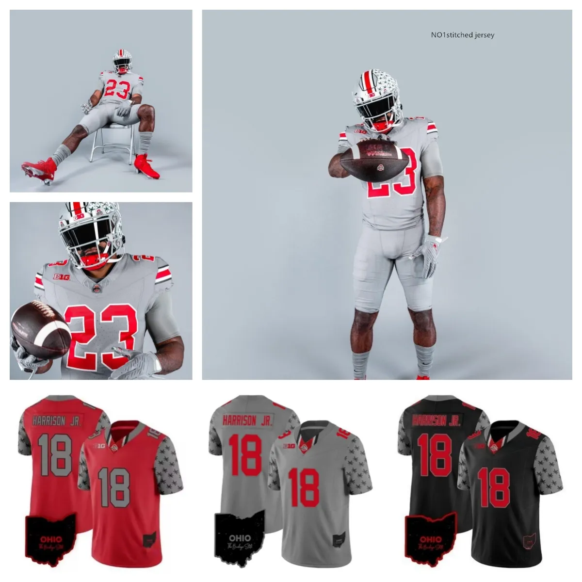 2023 NCAA Ohio State Buckeyes Football 12 Lincoln Kienholz 18 Jyaire Brown 13 Tristan Gebbia 10 Denzel Burke 42 Arvell Reese 62 Joshua Padilla 53 Will Smith Jr.