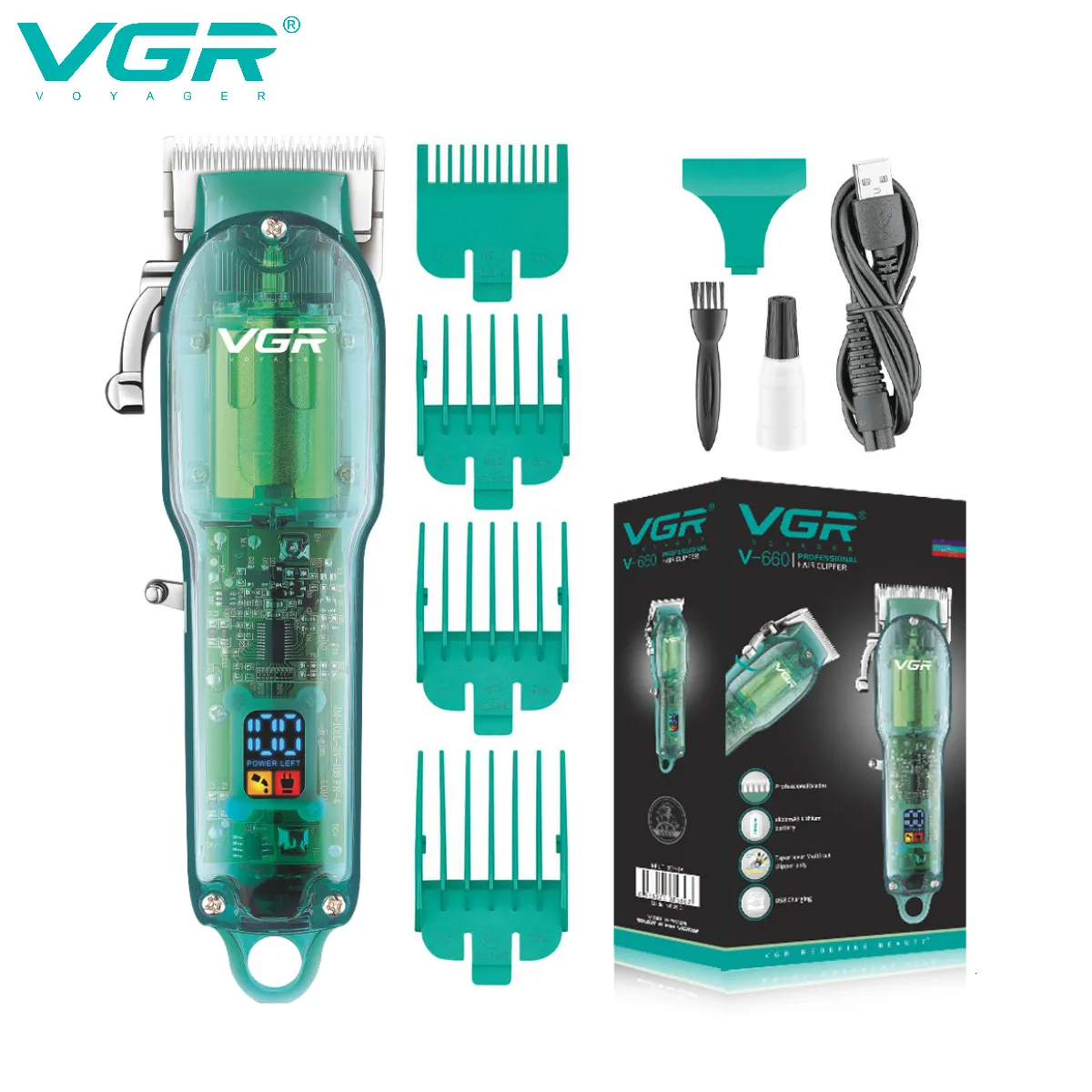 Clippers Trimmers VGR Hair Climper Trimmer Profesional Beard Trimmer Cutch Cutch Machin