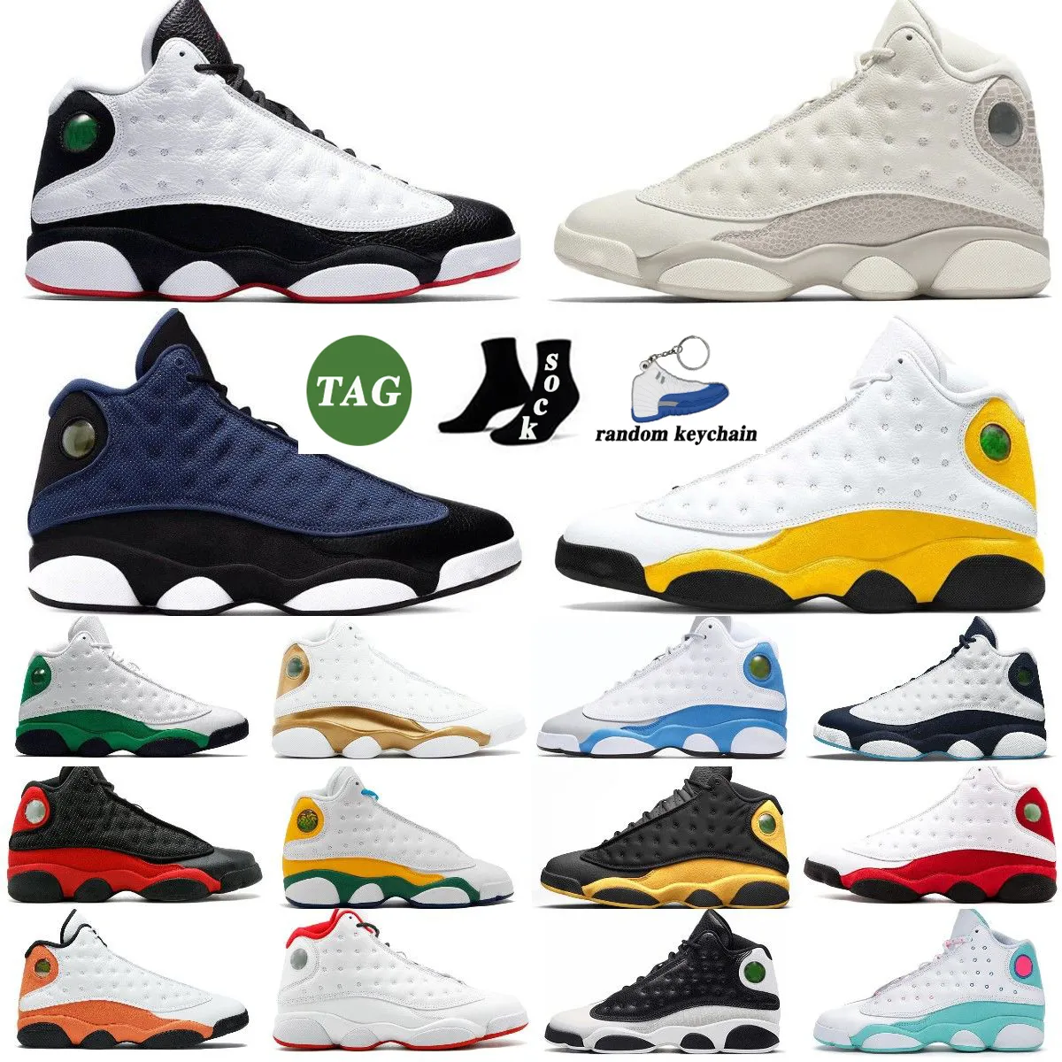 Jumpman 13 heren outdoorschoenen 13s Tarwewolf grijs blauw playoffs teen French Brave Del Sol Obsidian Court Purple Red Flint Black Cat Hyper Royal trainers sneakers 2024