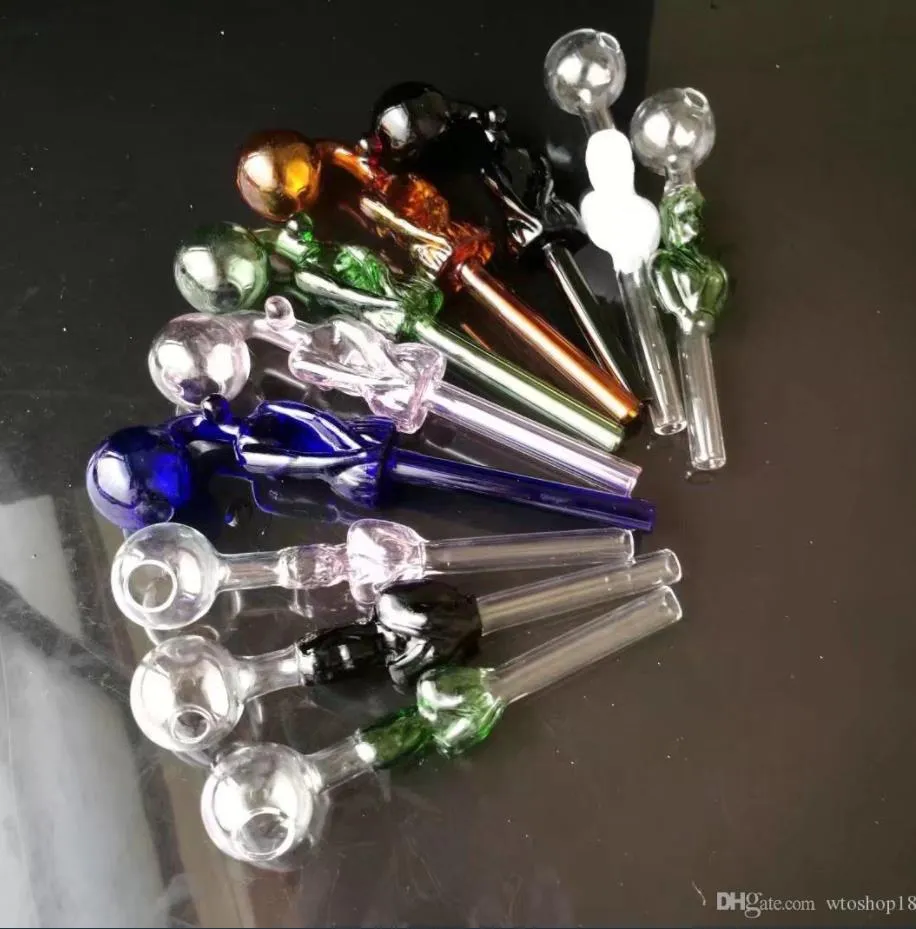 Pfeife Mini-Huka-Glasbongs, bunter, metallförmiger, gemischter, bunter, geschmorter Schönheitstopf