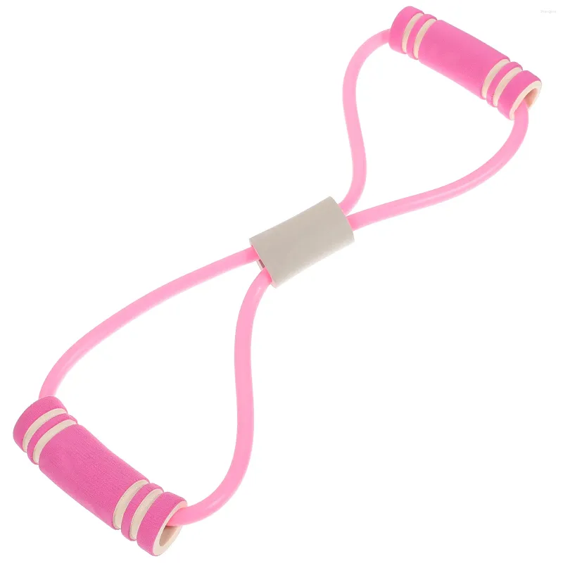 Widerstandsbänder, flaches elastisches Latexband für das Training von Pilates und Körperübungen (Pink)