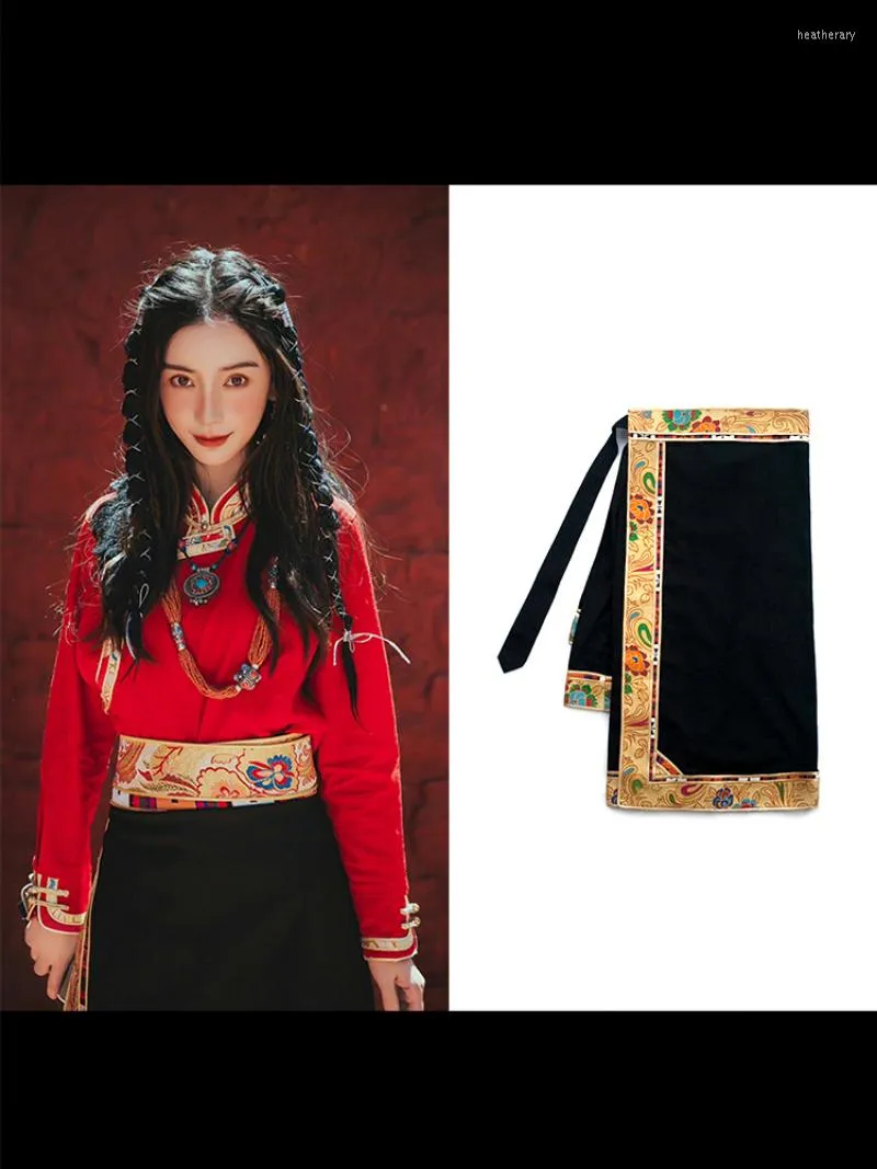 Etnische kleding Traditionele Tibetaanse jurkwikkel rok vintage Chinees voor vrouwen