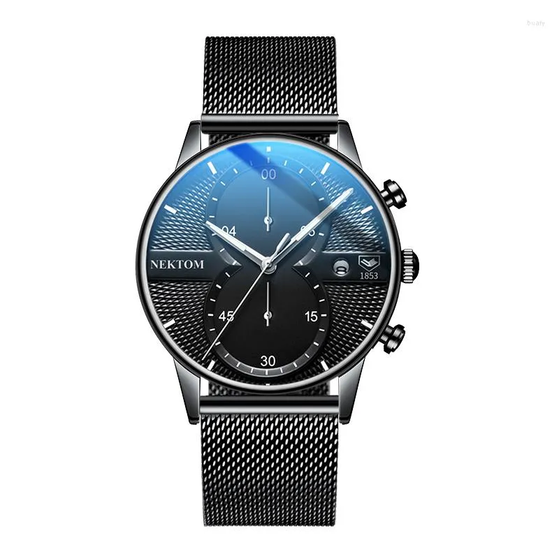 Нарученные часы 80 2023 Dorp Fashion Forist Watch Man Sports Watch Men Full Steel Quartz Аналоговый стиль военного стиля Relogio Masculino