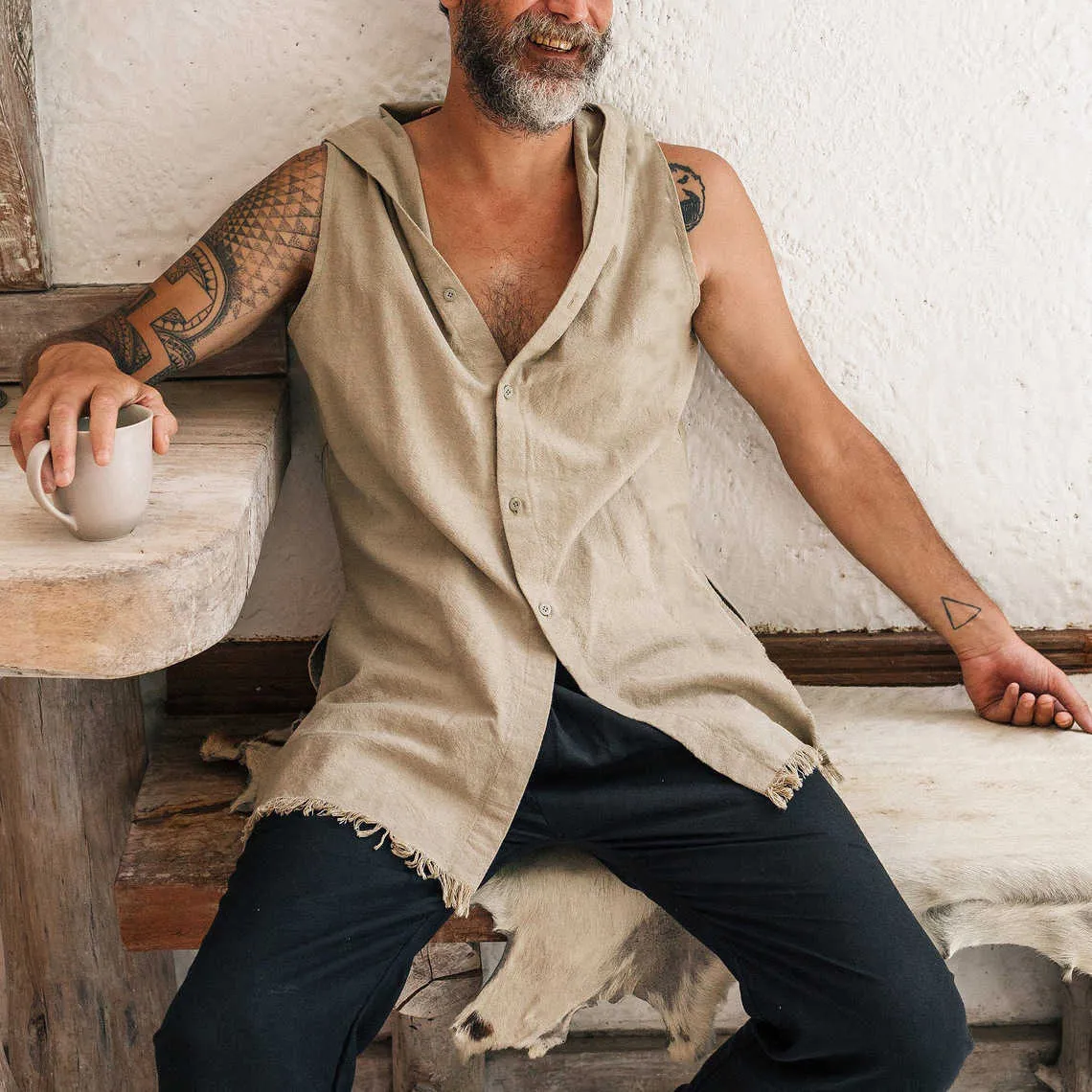 Chaleco con camisa manga corta hot sale