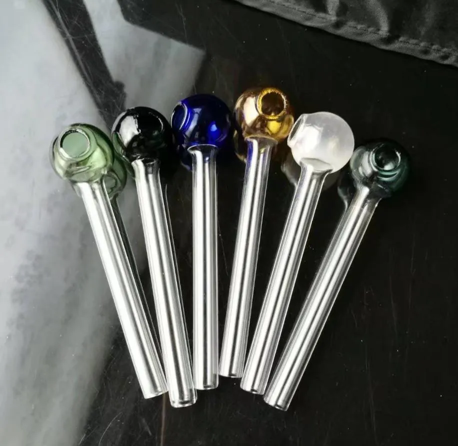 Fumando cachimbo mini cachimbo de vidro de vidro bongs coloridos em forma de metal misto de 10 cm de panela reta