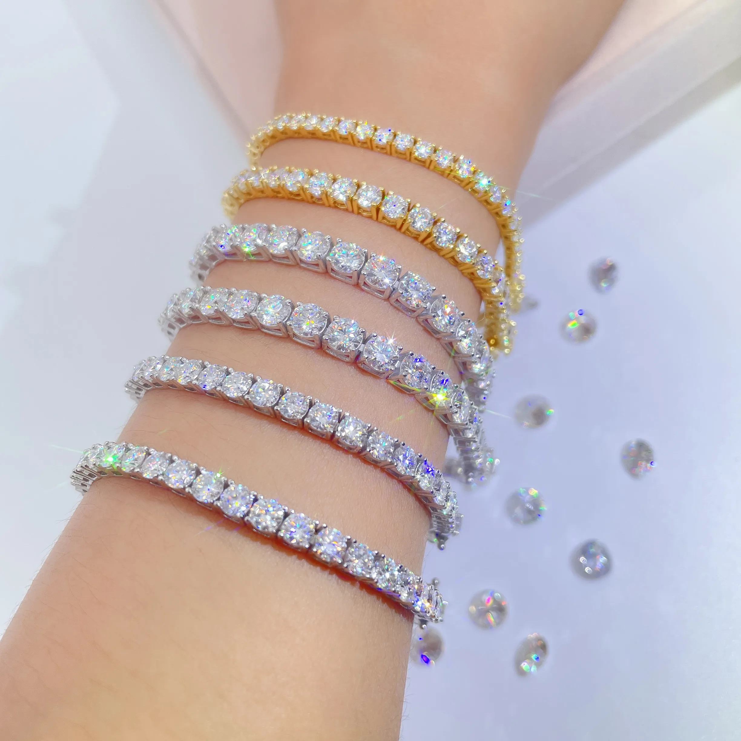 gioielli hip hop di design 8mm 16 18 20 22 pollici collana k catena cubana moissanite certificata VVS GRA_voghion.com