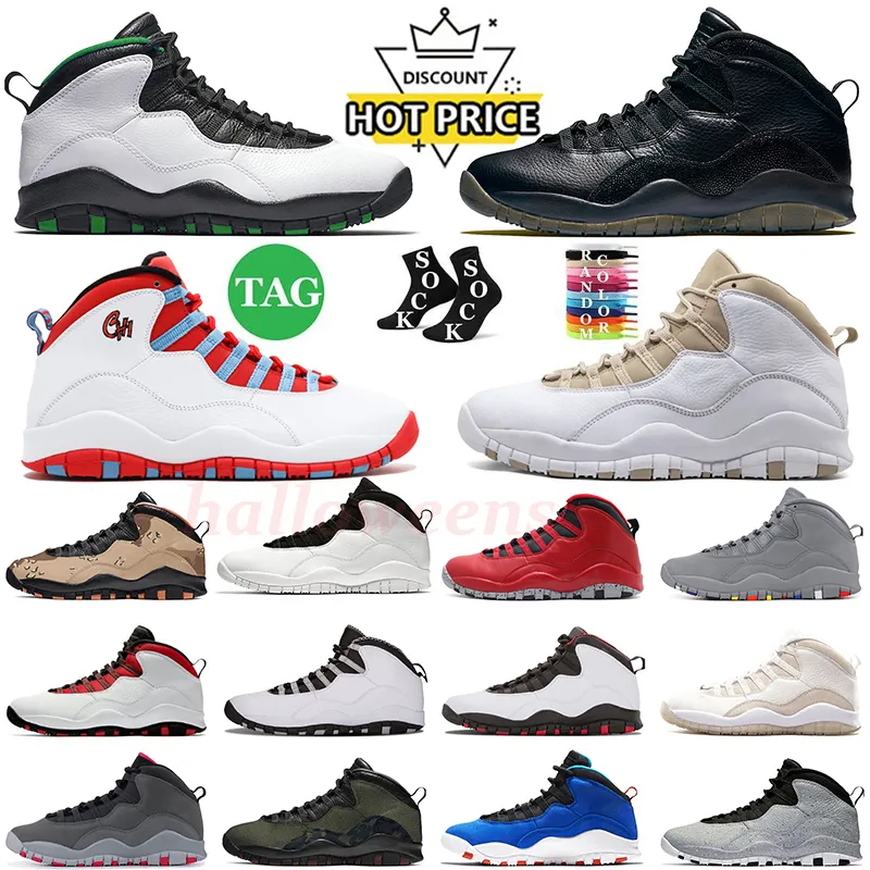 Jumpman 10 10s Chaussures de basket-ball pour hommes Jorden10s Sports Hommes Blackout Steel Grey Chicago Tinker Orlando Bulls Broadway Westbrook CLASSE DE 2006 AJ10 Baskets Baskets