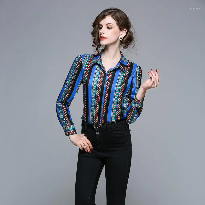 Women's Blouses Women Floral Print Long Sleeve Shirt Dip Hem Blouse 2023 Summer Turn-down Collar Women's Formal Tops