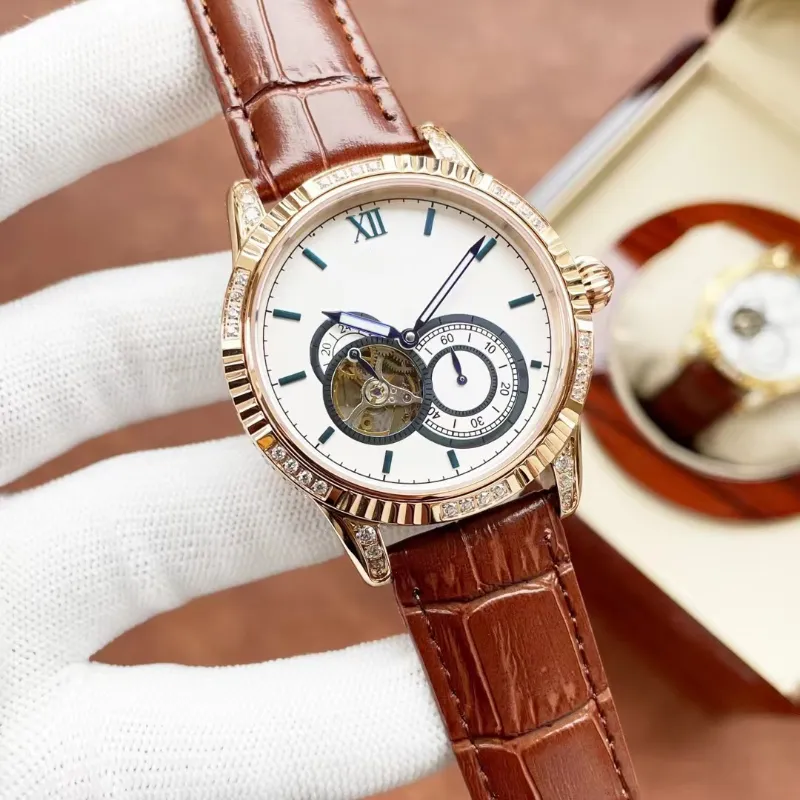 ☆REHRMページです☆ Mens Watches Mechanical Diamond Ring Watch: Hollow Out Dial