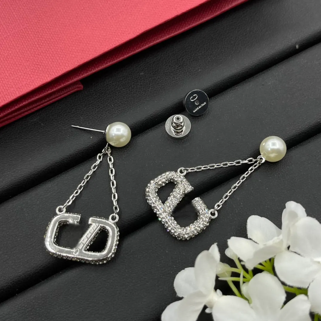 Designer earrings womens jewelry Fashion earring with diamonds Classic vintage earrings Fine high-quality gifts With original box