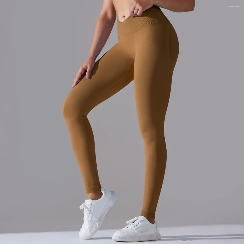 Kadın Taytlar Kadınlar Geçiş Elastik Dikişsiz Spor Spor Salonu Leggins Yüksek Bel Eğitim Egzersizi Yoga Pantolon Ganimet Naylon