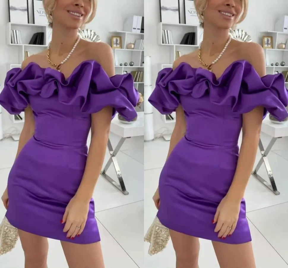 CUPSHE Robe d'été pour Femme épaules dénudées Manches Courtes Ébouriffé Tropical Robes Longues