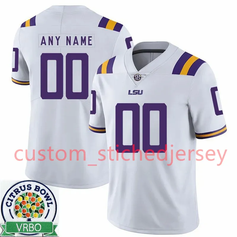 Fitzgerald West Jr. LSU Tigers Jerseys de football cousu Shelton Sampson Jr. Aristotle Abraham II Matt Jayne Sloan Wright Deshaun Richardson Seth Marcione Custom