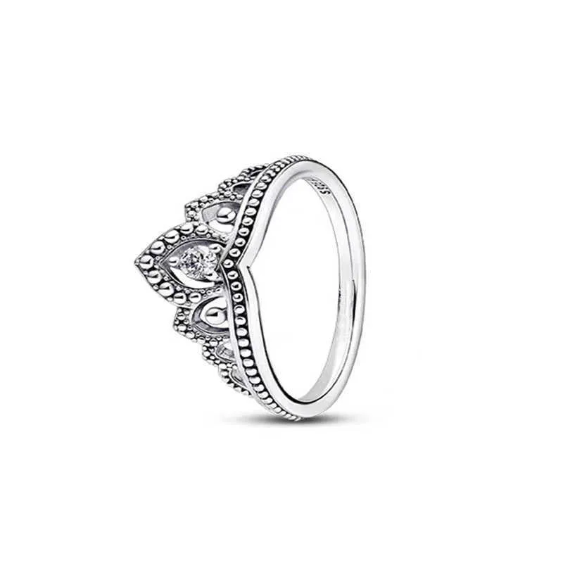 Bandringe Valentinstag Geschenk Herz Mama Weiß Pave Ringe für Frauen Original Hochzeit Kristall Ring Luxus Schmuck Accessoires Modeschmuck AA230412