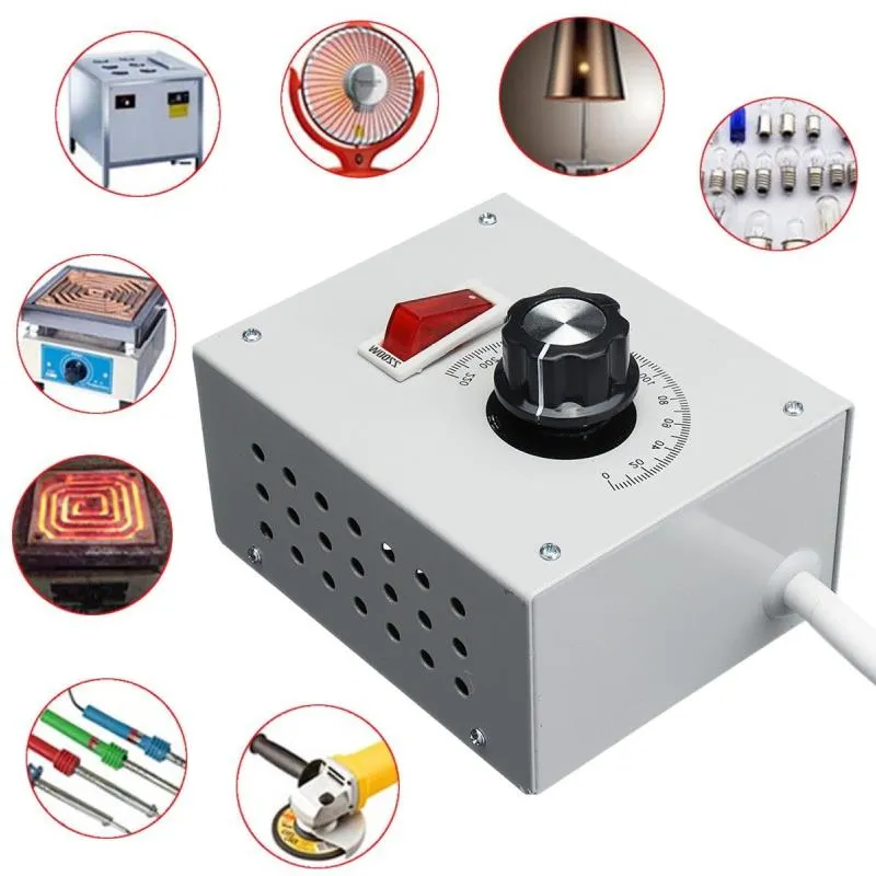 Freeshipping 4000W AC 220V Variabel spänningsstyrenhet Ingen hysteres/latens för lätt fläkthastighet Motor Dimmer Superior Heat Dissipation PDSHSH