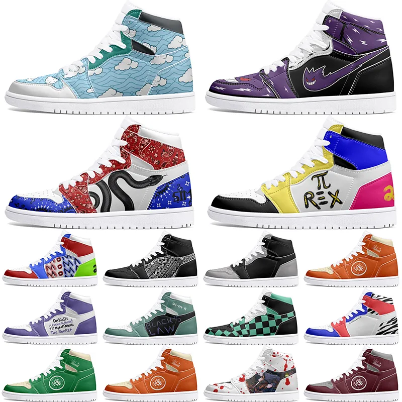 nuovo inverno Scarpe personalizzate 1s Scarpe fai da te Scarpe da basket smorzamento maschi 1 femmina 1 Tendenza carattere personalizzato anime Scarpe outdoor versatili