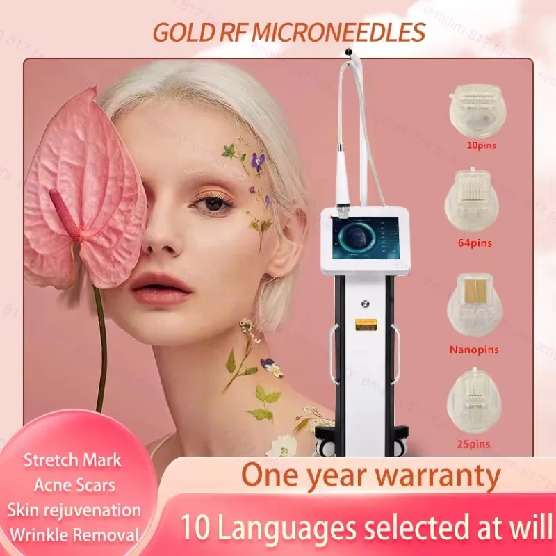 RF Beauty Microneedle Equipment RF fractional micro negroling poundling salon skin الضيقة الوجه المعدات