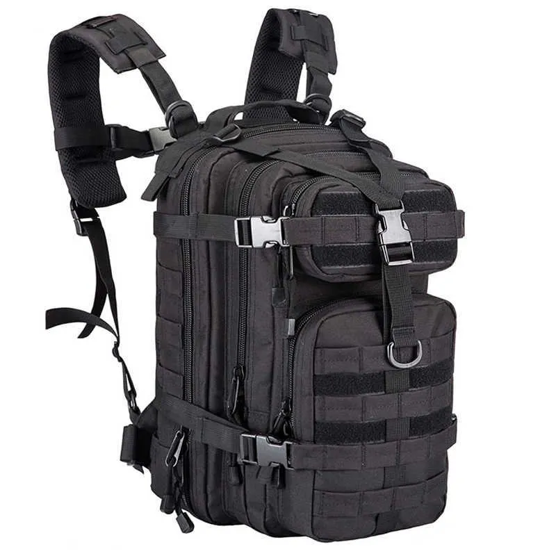 30L Reiserucksack für Männer Frauen passend für 14 Zoll Notebook Kleiner taktischer Rucksack Molle Wanderrucksack für Backpacking Radfahren 230412