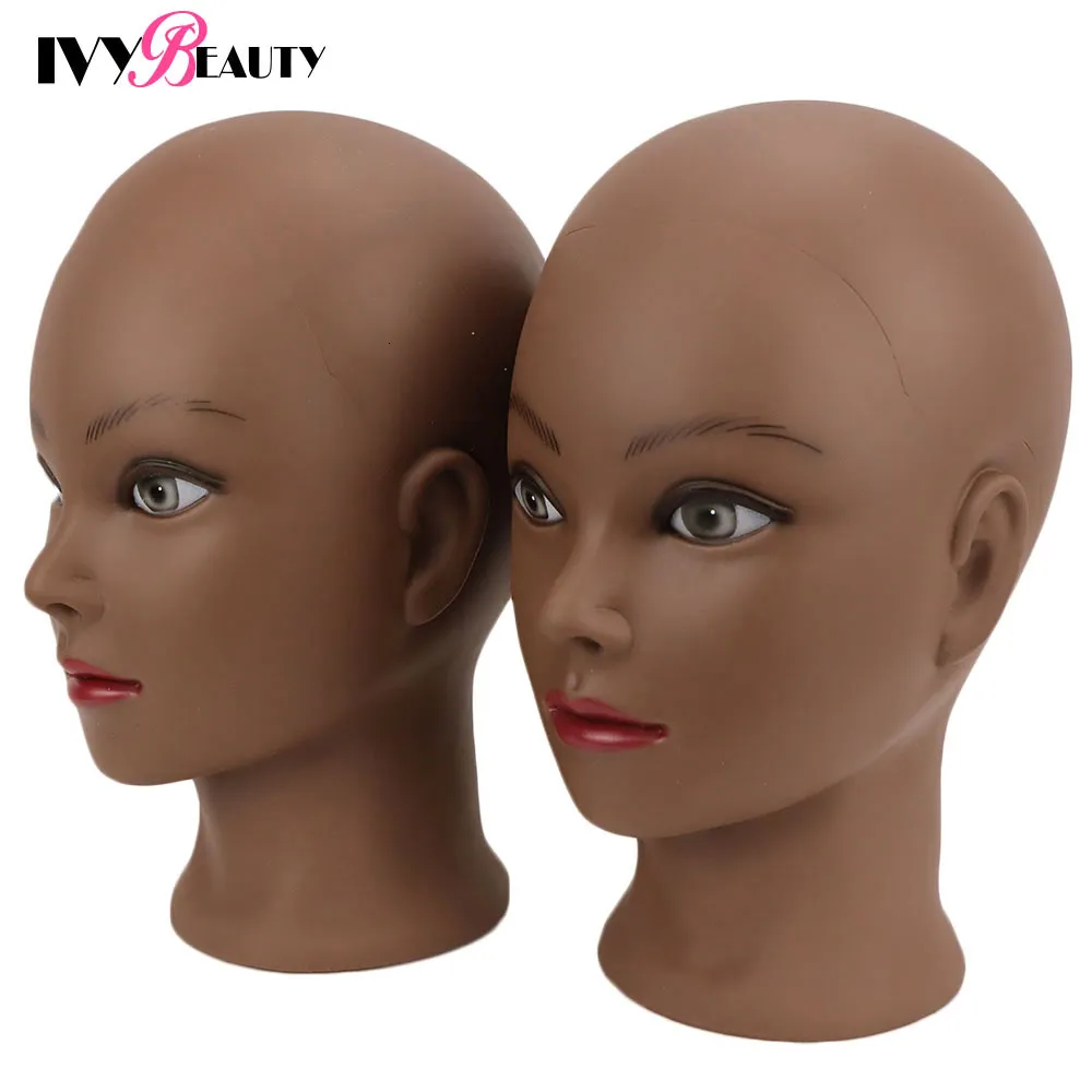 Adjustable Wig Head Female Bald Mannequin Head With Stand Holder