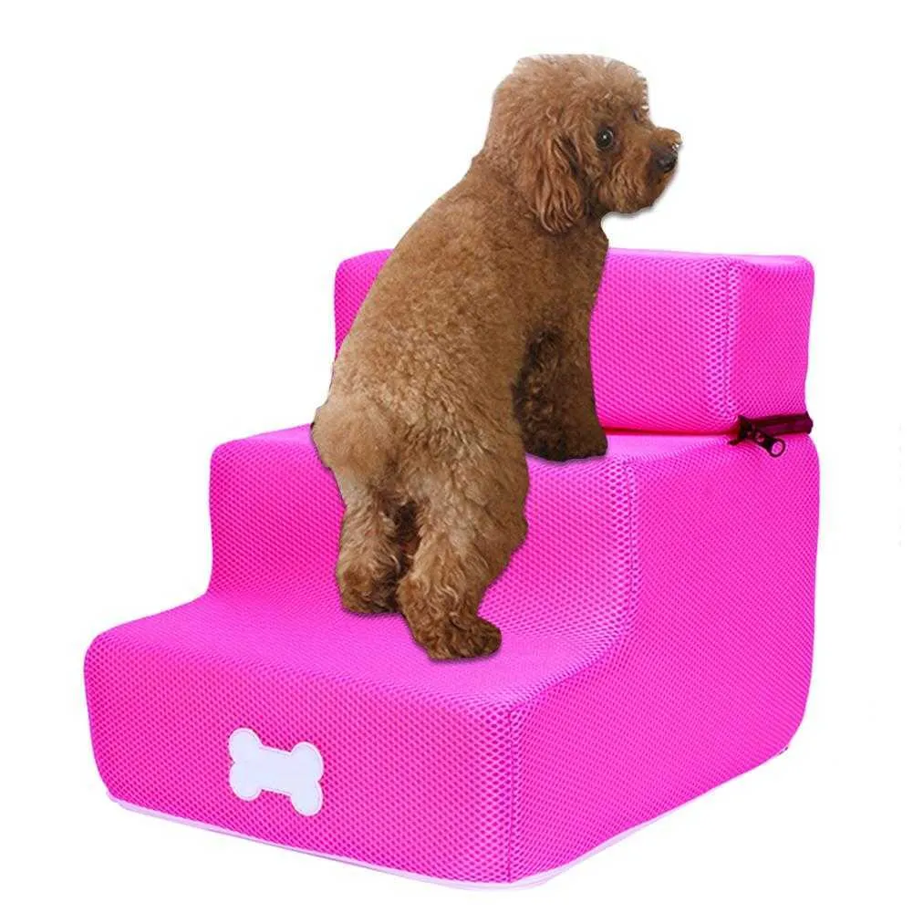 Camas Para Gatos Muebles Casa Para Perros Escalera Para Mascotas Escaleras  De 3 Escalones Para Perros Pequeños Gato Rampa Para Mascotas Escalera  Desmontable Antideslizante Extraíble Lavable Cama Para Perros Escaleras  W0413 De