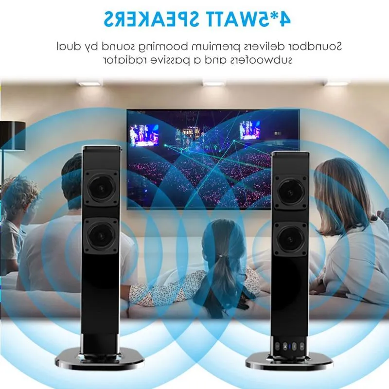 FreeShipping 20W Separable Soundbar Bluetooth Speakers Built-in Subwoofer 40 Channel 3D Surround Sound with Mic for home TV PC Xqevr