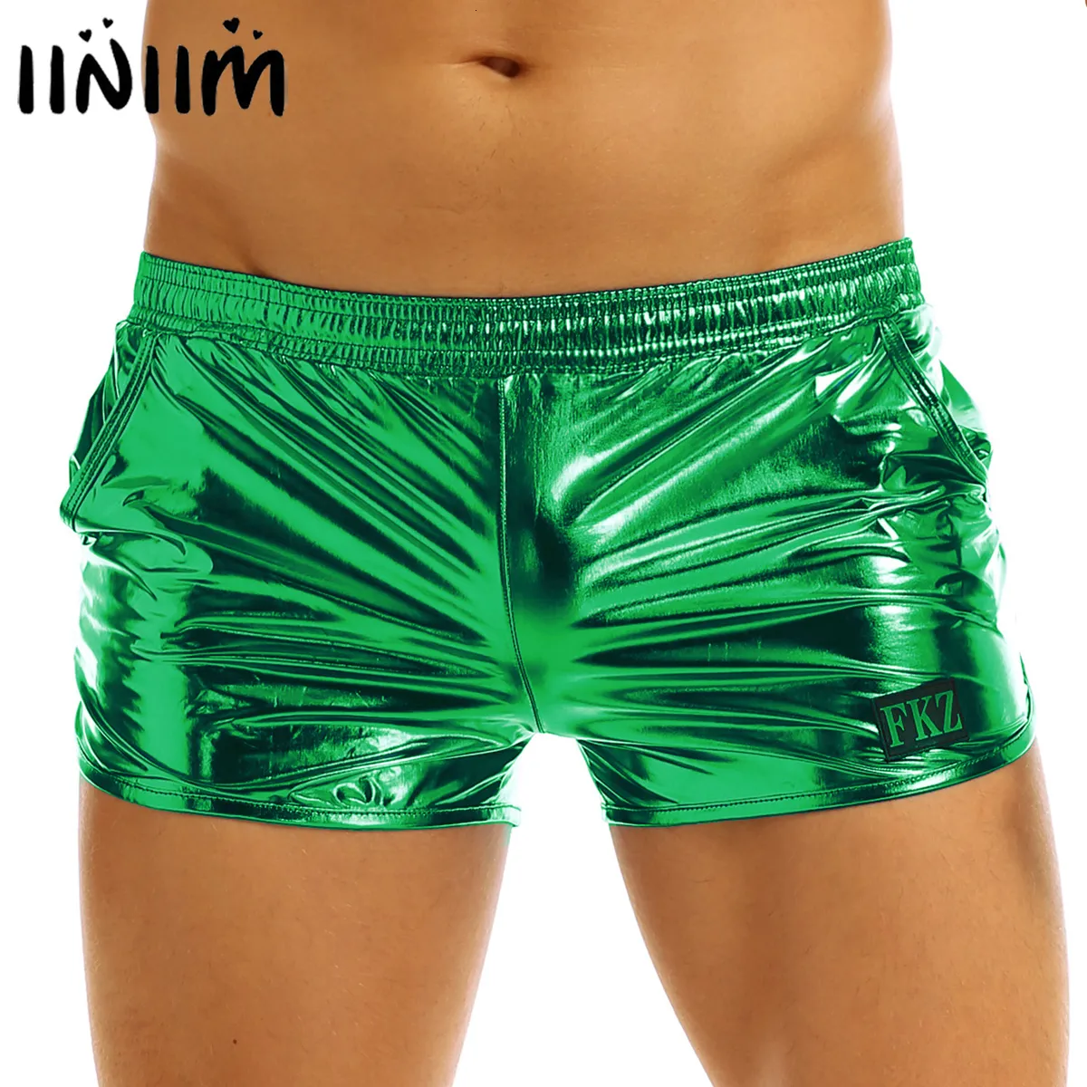 Shorts masculinos iiniim mens brilhante