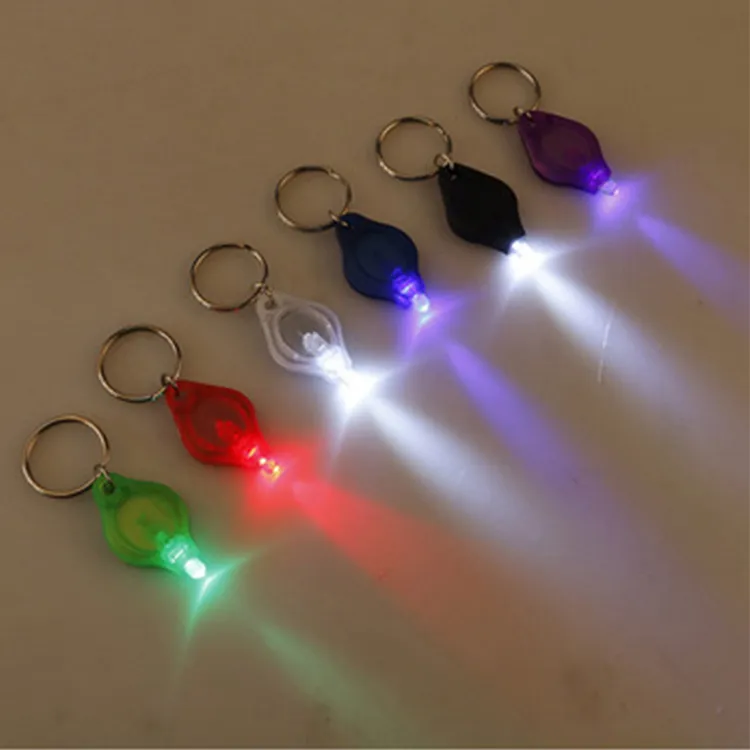 Mini LED Flashlight Keychain Portable Outdoor partys Keyring Light Torch Key Chain Emergency Camping Lamp Backpack