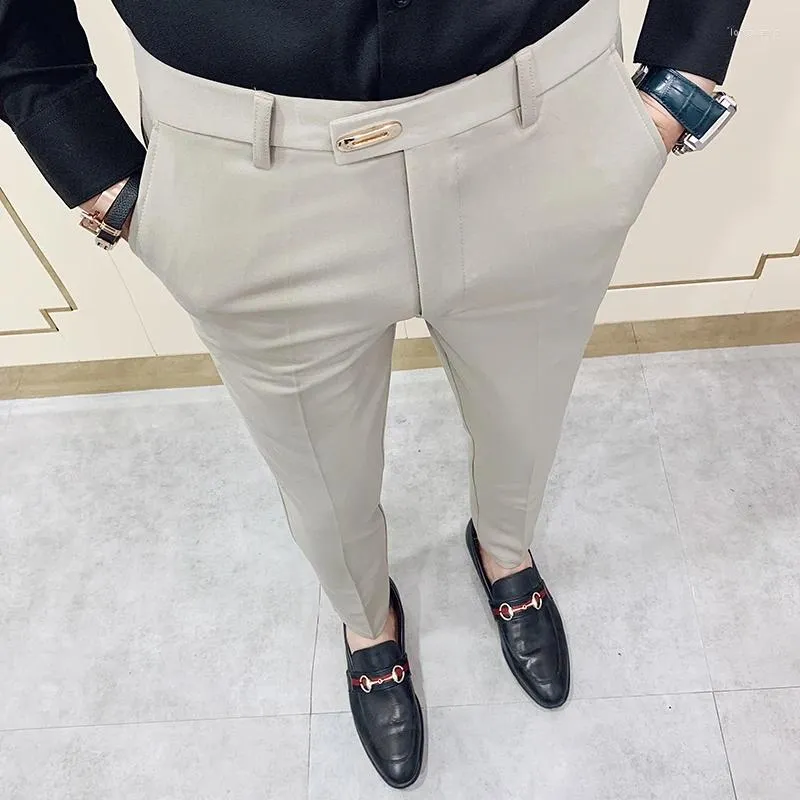 Abiti da uomo Pantaloni da completo Primavera Autunno Moda uomo Casual Slim Business Uomo Festa di nozze Lavoro Classico Grande 36