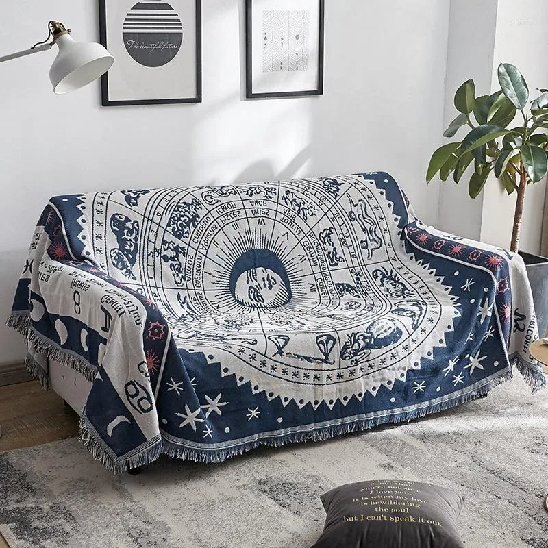 Stol täcker nordisk geometrisk soffa täcker boho handduk för säng soffan vardagsrum hem dekor fåtölj slip tassel kast filt