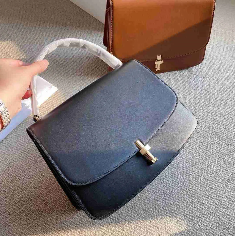 Raden 2023 Nya Sofia Handbag Fashion Versatile Ladies 'Bag Leather Tofu T-Shaped Button Organ High Quality