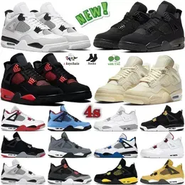 2023 Jumpman 4 4s Basketball Shoes University Blue Tech White Sail White Ceme nt Pure Money Red Thunder Pony Hair Guava ice Sneakers Women