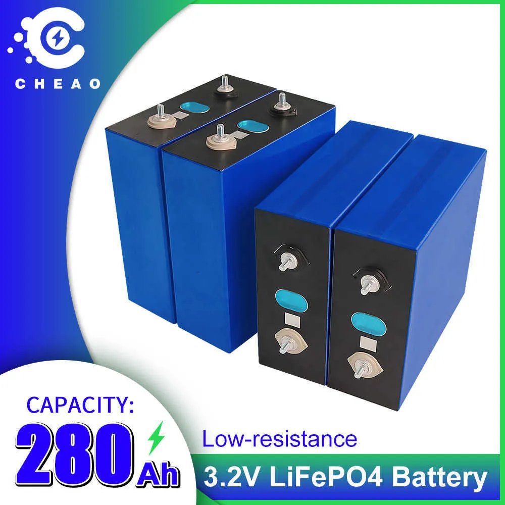 16PCS 3.2V Lifepo4 Batteria 280Ah Ciclo Profondo Al Litio Ferro Fosfato Batterie Pack FAI DA TE Celle Ricaricabili per CAMPER Carrelli Elevatori Solare
