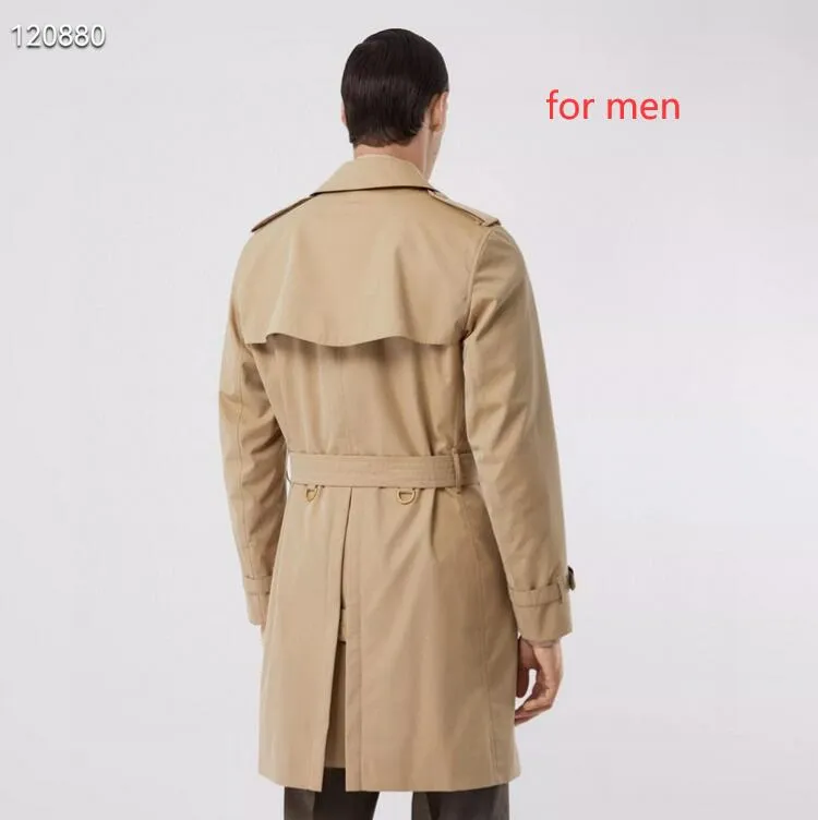 Trench-coat à double boutonnage en coton épais de grande qualité pour hommes / veste de printemps étanche à l'eau KenM450 taille S-XXL