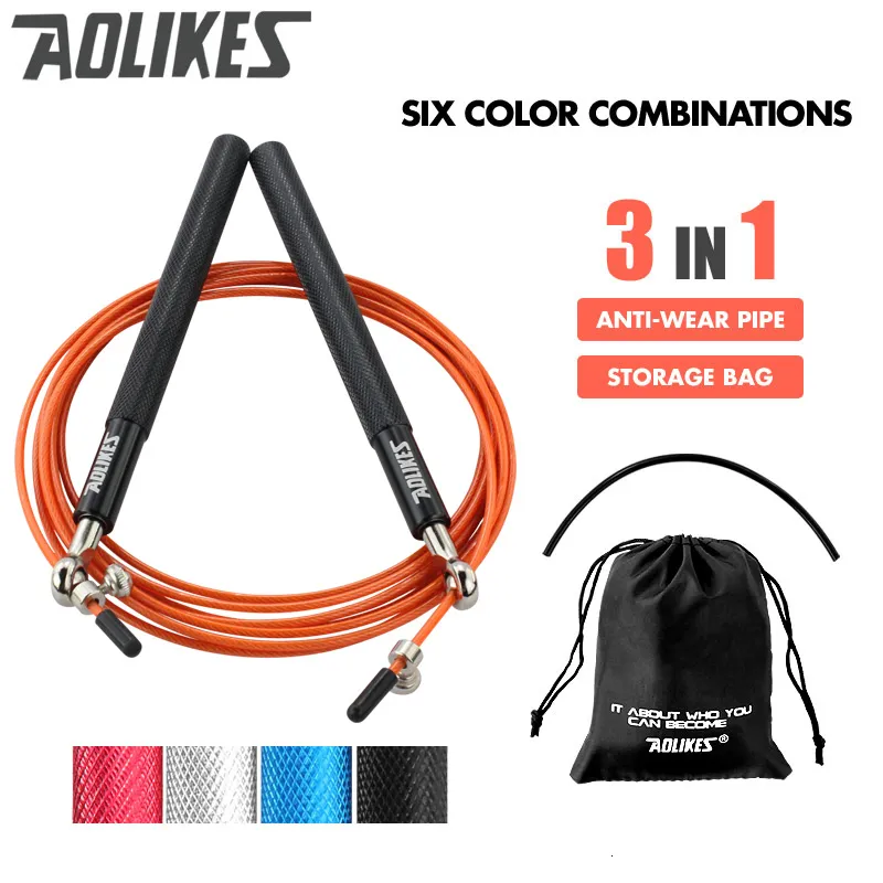 Jump Ropes CrossFit Speed ​​Jump Rope Professional Skipping touw voor MMA Boxing Fitness Skip workout Training met draagtas Reserving Cable 230411