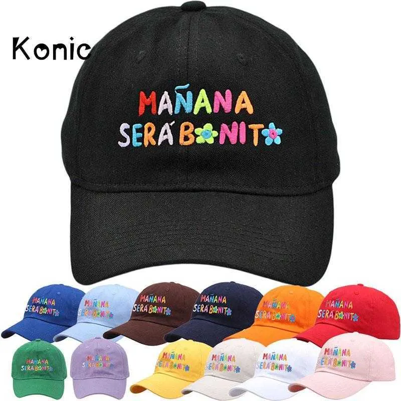 Ball Caps Knici Letter Embroidered Baseball Cap for Women Men Manana Sera Printed Fshion Hat Adjustable Outdoor Camp Streeywear y2k Hats P230412